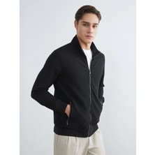 Lc Waikiki Yeni Sezon Standart Kalıp Dik Yaka Erkek Fermuarlı Sweatshirt