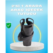 Astraltech Çiftli Araba Bardak Tutucu Karbon Fiber Görünümlü 360° Ayarlı