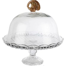 Roykıng Amber Kapaklı Cam Kek Standı 31X31CM