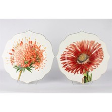 Mikasa Moor  2li Art Of Botanical Kırmızı Tatlı Tabağı 21 cm