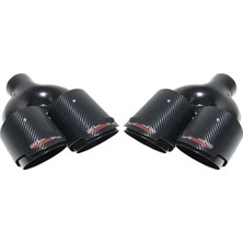 Bmw -Bmw- Egzoz Ucu Çiftli 100MM Siyah Oem Kalite M BMWM03HD Wender
