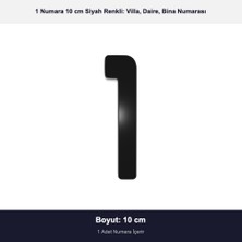 Demiraslan Kardeşler Ticaret 10 cm Boyutunda No: 1 Siyah Epoksi Kendinden Yapışkanlı Villa Daire ve Birim Numarası