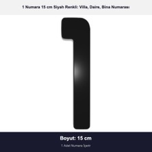 Demiraslan Kardeşler Ticaret 15 cm Boyutunda No: 1 Siyah Epoksi Kendinden Yapışkanlı Villa Daire ve Birim Numarası