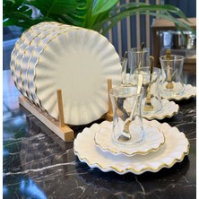 18 Parça Fold Pasta Çay Saati Seti Gold