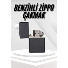 Astraltech Hediyelik Zarif Siyah Benzinli Çakmak