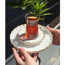 18 Parça Modern Daisy Pasta Çay Saati Seti