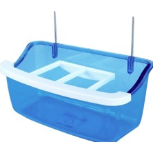 Astraltech Beak's Kuş Yemlikleri, 10 cm Telli Izgaralı Yemlik, Mavi x 32 Adet