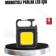 Astraltech Şarjlı Cob LED Anahtarlık Fener – 4 Modlu, ve Katlanabilir Standlı