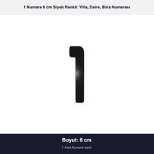 Demiraslan Kardeşler Ticaret 6 cm Boyutunda No: 1 Siyah Epoksi Kendinden Yapışkanlı Villa Daire ve Birim Numarası