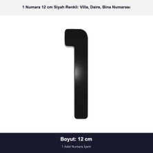 Demiraslan Kardeşler Ticaret 12 cm Boyutunda No: 1 Siyah Epoksi Kendinden Yapışkanlı Villa Daire ve Birim Numarası