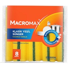 Astraltech Tırnak Koruyuculu Bulaşık Süngeri 8’li Paket – Ergonomik Yeşil Klasik Sünger