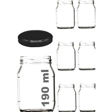 Astraltech Afracam 190 ml Şeffaf Kavanoz 190 cc Konserve Metal Kapaklı Cam Kavanoz 6 Adet