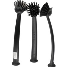 Astraltech Rinnig Bulaşık Fırçası Koyu Gri - 3'lü Set