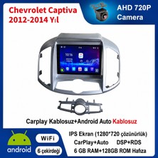 Conio Chevrolet Captiva 2012-2014 Yıl uyumlu 6GB Ram 128GB Rom Hafıza Android Kablosuz Carplay Navigasyon Multimedya 9 Inç Ekran Hediye görüş kamerası Hediye Çerçevesi