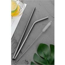 Empressco 2'li Paslanmaz Çelik Pipet + Temizleme Fırçası