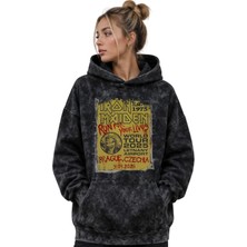 Sevbano Iron Maiden Rock Metal Müzik Grubu Baskılı Unisex Oversize Premium Yıkamalı Hoodie Sweatshirt
