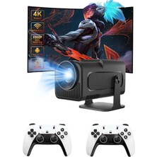 Astraltech Çift Kollu Game Box Projeksiyon Cihazı Kumandalı Tv Dahili Hoparlör