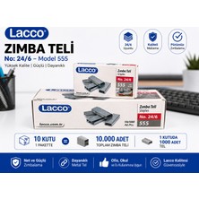 Danacı Kırtasiye Lacco 24/6 Zımba Teli 10 Kutu 10000 Adet NO:555 Metal Zımba Teli Ofis Okul Kırtasiye