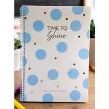 Gıpta Time To Desenli Pls. Kpk. Spralli A4 Boy 80 Yp. Çizgili Defter