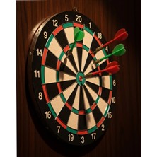 Astraltech Kaliteli Ahşap 15 Inç Dart Tahtası Kolay Montajlı 4 Ok