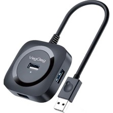 Livizmir Moda 4 Portlu USB 2.0 Çoklayıcı Hub Siyah