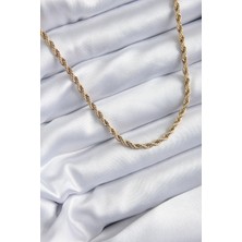 316L Çelik Gold Renk 60 cm Burgu Model Kadın Kolye 5886 - PINVOX6446-1499