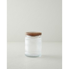English Home Rustic Wood Soda Cam Kavanoz 480 ml Şeffaf