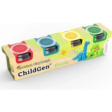 Childgen Oyun Hamuru Ecocup - 125 gr 4'lü Set Dinozor (Mavi-Kırmızı-Sarı- Yeşil)