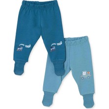 Hellobaby Erkek Bebek 2li Pantolon Taşıtlar Baskılı Çoraplı