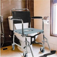 Empressco Klozetli Tekerlekli Sandalye Banyo ve Tuvalet Sandalyesi Sürgülü