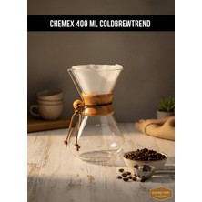 Empressco Chemex 400 ml - Cam Kahve Demleme Sürahisi - Ahşap Detaylı 3 Cup (400 Ml)