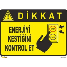 Mediwiz Enerjiyi Kestiğini Kontrol Et - Isg Levhası Levha 50X70 cm Galvaniz Saç 0,4 mm