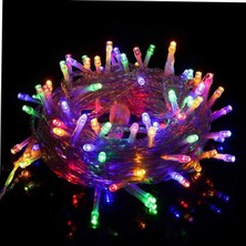 Astraltech Robeve 10 Metre 100 Ledli Fişli LED Işık Rgb Karışık Renk Yılbaşı LED Işık Dekor Lambası Yılbaşı Ağ