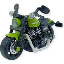 Esranın Dünyası Sürtmeli Işıklı Sesli Chopper Motor Yeşil 15CM - 1 Adet