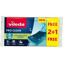 Astraltech Vileda Pro Clean Aktif Enzimli Düz Sünger, 3’lü Paket