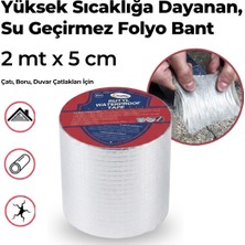 Ankaverse® 2 mt Yüksek Sıcaklık Dayanan Su Geçirmez Çatı  Duvar Çatlak Onarıcı Yapışkan Bant Folyo 2 mt 10 C