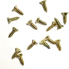 Esranın Dünyası Klips, Menteşe, Ayak, Ağaç, Sunta Vidası 2,2x7,5mm - Sarı 100 Adet