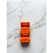 Yk 3D Store 3D Baskı Turuncu Basketbol Topu Temalı Katlanabilir Sonsuz Blok / Stres Giderici El Oyuncağı Fidget Toy