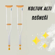 Empressco Koltuk Altı Değneği Yürümeye Yardımcı Çift Koltuk Değneği Ithal Alüminyum Hafif Yüksek Kalite
