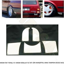 Empressco Krom Fiat Tofaş 131 Krom Nikelajı 5li Set (Ön Marşpiyel Arka Tampon Eksoz Sacı)