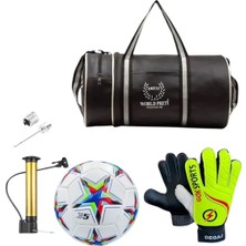 Empressco Çocuk Kaleci Eldiveni Silindir Spor Çanta Futbol Topu Pompa Hediyeli