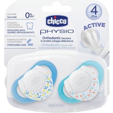Chicco Physio Silikon Emzik 4m+ 2'li - Mavi