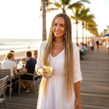 Esranın Dünyası Afrika Örgüsü ve Rasta Için Sentetik Ombreli / Küllü Balköpüğü / Platin