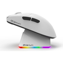 Quantum Gaming Fluxmouse G13 Pro 1000Hz PAW3311 Rgb Şarj Istasyonlu 22.000 Dpı Kablosuz Beyaz Gaming Mouse