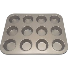 Dinç Kitchen Teflon Kaplamalı Kek ve Muffin Pişirme Kalıbı 35×26 cm