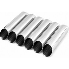 Dinç Kitchen Paslanmaz Çelik Cannoli Pişirme Kalıbı 12×2 cm 6’lı Set