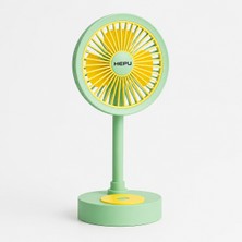 HEPU HP-F26 USB Şarjlı Sessiz Masaüstü Mini Fan 360 derece dönebilen fan başlığı