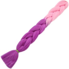 Esranın Dünyası Afrika Örgülük Sentetik Ombreli 100 Gr. / Açık Pembe / Lila