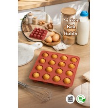 Porsima 30042 Silikon 16LI Muffin Kalıbı Çiçek Kek Kalıbı Kalıbı Kiremit 25*25CM