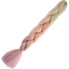 Esranın Dünyası Afrika Örgülük Ombreli Sentetik 100 Gr. / Platin / Soft Turuncu / Soft Lila